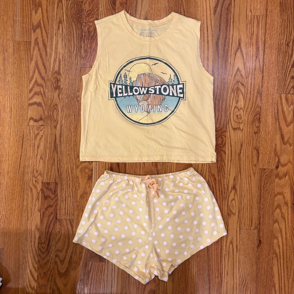 weekend soul yellow Yellowstone pajama set
